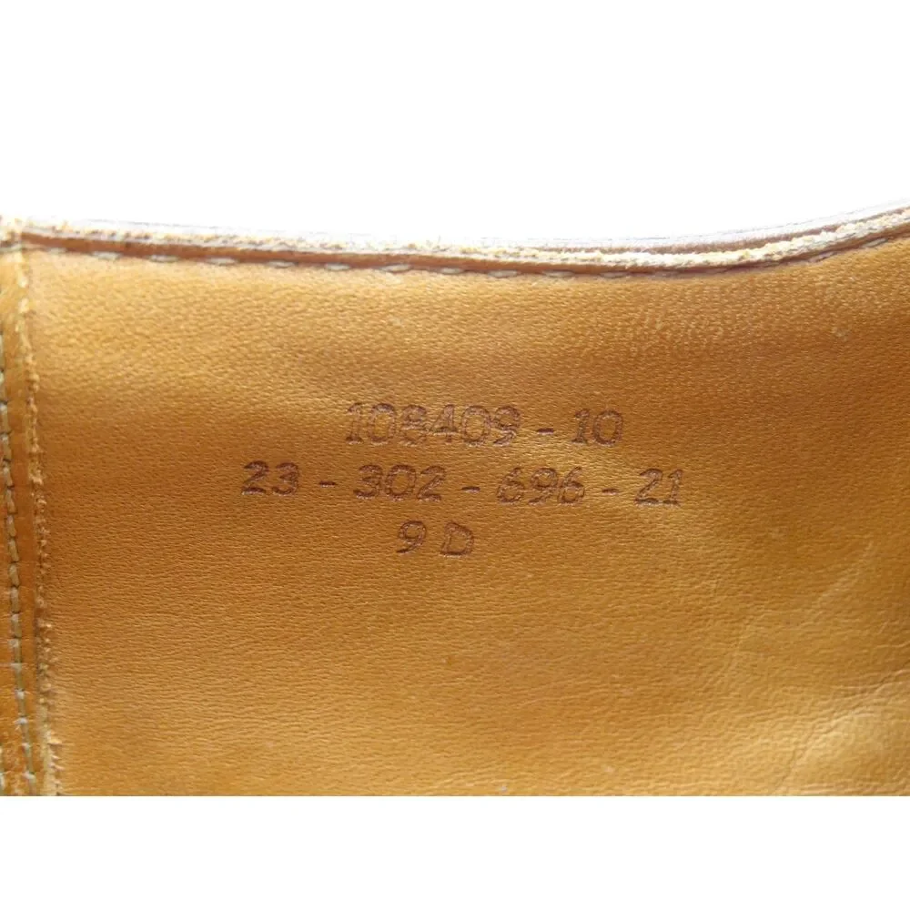 vintage J.M. Weston Brown Split Toe Derby Mens 9D French Leather Old Money